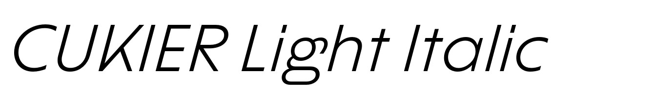 CUKIER Light Italic